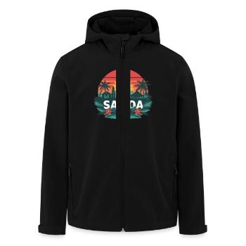 Discover the beauty of Samoa in the tropical - Men’s Recycled Softshell Jacket by Stanley/Stella - black - Front - AI Model Male 185 light (185cm)