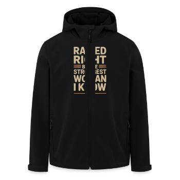 Raised by a queen, single parent - Men’s Recycled Softshell Jacket by Stanley/Stella - black - Front - AI Model Male 185 light (185cm)