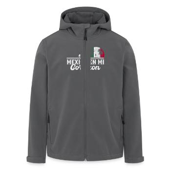 Mexican Roots - En Mi Corazon Mexico - Men’s Recycled Softshell Jacket by Stanley/Stella - anthracite - Front - AI Model Male 185 light (185cm)