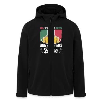 Mexican Fiesta Siesta Red White Green Blue - Men’s Recycled Softshell Jacket by Stanley/Stella - black - Front - AI Model Male 185 light (185cm)