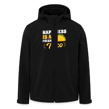 Tacos mexicains Tacos mexicains - Veste softshell homme en polyester recyclé Stanley/Stella - noir - Devant - AI Model Male 185 light (185cm)