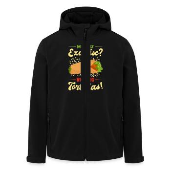 Mexico Tacos Mexican Tacos - Men’s Recycled Softshell Jacket by Stanley/Stella - black - Front - AI Model Male 185 light (185cm)