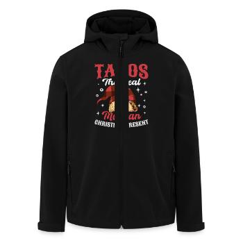 Mexico Tacos Mexican Tacos - Men’s Recycled Softshell Jacket by Stanley/Stella - black - Front - AI Model Male 185 light (185cm)