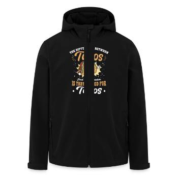 Mexico Tacos Mexikanisches Tacos - Recycelte Männer Softshell-Jacke von Stanley/Stella - Schwarz - Vorne - AI Model Male 185 light (185cm)