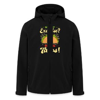 Tacos mexicains Tacos mexicains - Veste softshell homme en polyester recyclé Stanley/Stella - noir - Devant - AI Model Male 185 light (185cm)