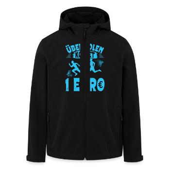 Läufer ÜBERHOLEN KOSTET 1 EURO Laufen Lustiges - Recycelte Männer Softshell-Jacke von Stanley/Stella - Schwarz - Vorne - AI Model Male 185 light (185cm)