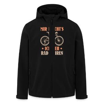 Radfahrer MIR REICHT'S ICH GEH RAD FAHREN Lustiges - Recycelte Männer Softshell-Jacke von Stanley/Stella - Schwarz - Vorne - AI Model Male 185 light (185cm)