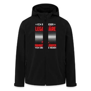 Läufer ICH BIN DIESER LEGENDÄRE MARATHONLÄUFER - Recycelte Männer Softshell-Jacke von Stanley/Stella - Schwarz - Vorne - AI Model Male 185 light (185cm)