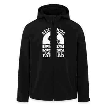 RENTE 2025 AB AUF'S FAHRRAD Radeln Lustiges - Recycelte Männer Softshell-Jacke von Stanley/Stella - Schwarz - Vorne - AI Model Male 185 light (185cm)