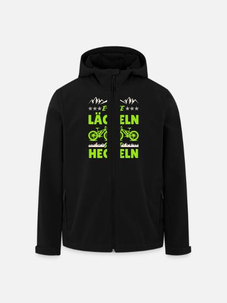 Elektro Rad E-BIKE LÄCHELN STATT HECHELN Lustiges - Recycelte Männer Softshell-Jacke von Stanley/Stella - Schwarz