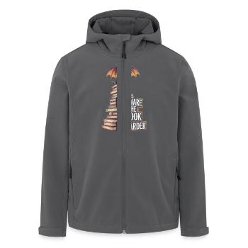 Lecteur de livres fantastiques Amateur d’histoires magiques - Veste softshell homme en polyester recyclé Stanley/Stella - charbon - Devant - AI Model Male 185 light (185cm)