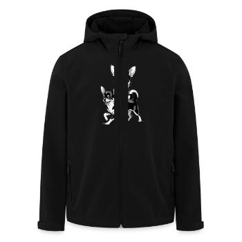 Chihuahua Joy : deux chiens heureux pour - Veste softshell homme en polyester recyclé Stanley/Stella - noir - Devant - AI Model Male 185 light (185cm)