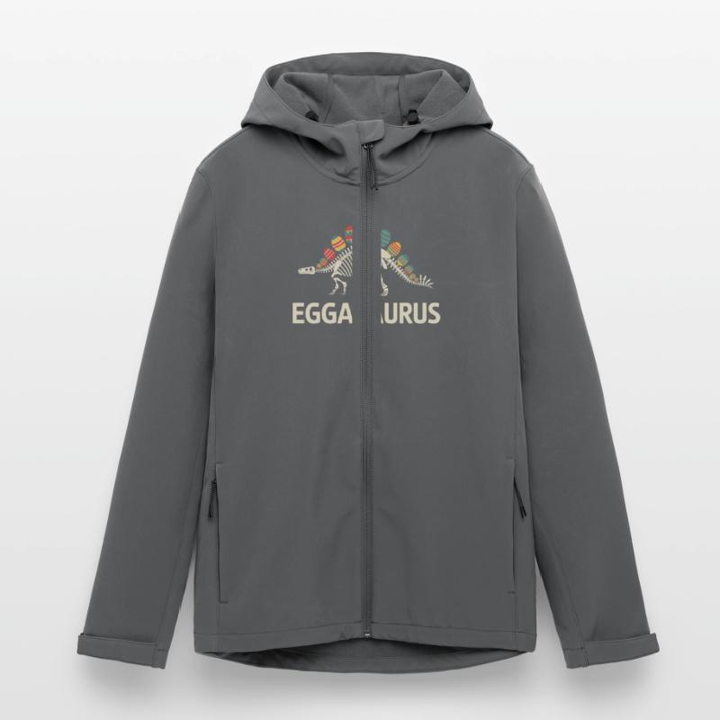 Eggasaurus Dinosaur Skeleton with Easter Eggs Men’s Recycled Softshell Jacket Discoverer by Stanley/Stella