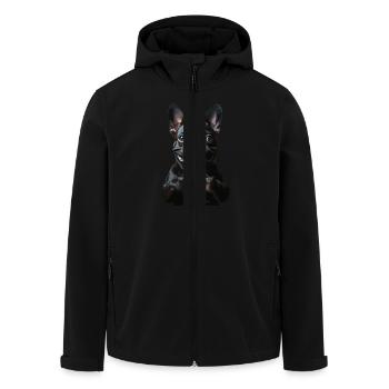 Look mignon de bouledogue français - Veste softshell homme en polyester recyclé Stanley/Stella - noir - Devant - AI Model Male 185 light (185cm)
