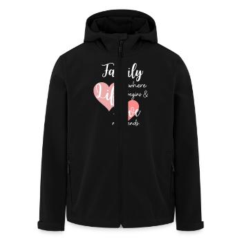 Family Saying Love Cohesion - Men’s Recycled Softshell Jacket by Stanley/Stella - black - Front - AI Model Male 185 light (185cm)
