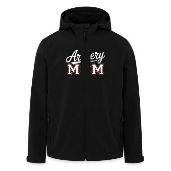 Archery Mom Target Arrow - Men’s Recycled Softshell Jacket by Stanley/Stella - black - Front - AI Model Male 185 light (185cm)