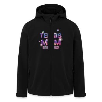 Best Tennis Mom In The Universe Galactic Funny - Men’s Recycled Softshell Jacket by Stanley/Stella - black - Front - AI Model Male 185 light (185cm)