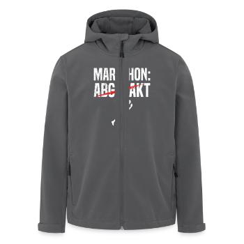 Läufer MARATHON ABGEHAKT Laufen Lustiges - Recycelte Männer Softshell-Jacke von Stanley/Stella - Anthrazit - Vorne - AI Model Male 185 light (185cm)