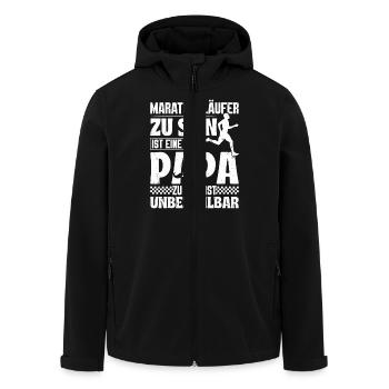 Papa MARATHON LÄUFER ZU SEIN EINE EHRE Lustiges - Recycelte Männer Softshell-Jacke von Stanley/Stella - Schwarz - Vorne - AI Model Male 185 light (185cm)