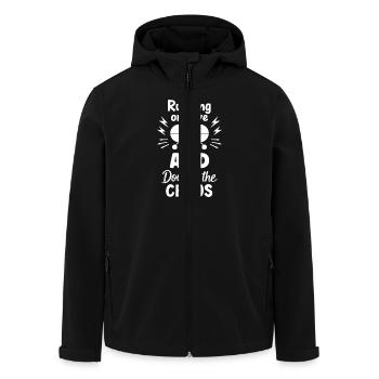 Twin Mom Life Double Trouble Parents Power - Men’s Recycled Softshell Jacket by Stanley/Stella - black - Front - AI Model Male 185 light (185cm)
