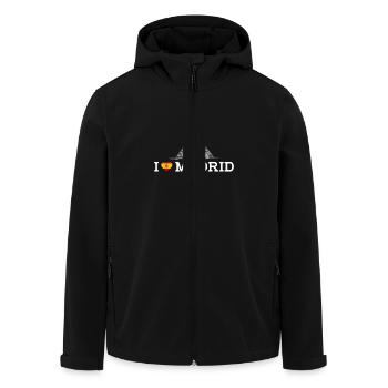 I love Madrid Cool Heart Flagge Eiffelturm Humor - Recycelte Männer Softshell-Jacke von Stanley/Stella - Schwarz - Vorne - AI Model Male 185 light (185cm)