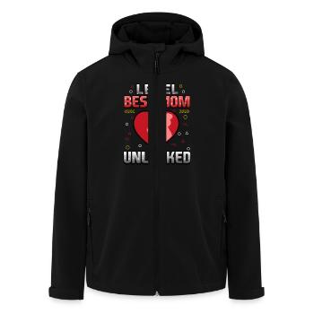 Level Beste Mutter freigeschaltet - Recycelte Männer Softshell-Jacke von Stanley/Stella - Schwarz - Vorne - AI Model Male 185 light (185cm)