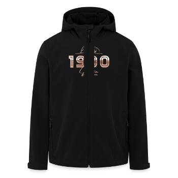 Limited 1990 Edition Retro Geburtstag Geschenk - Recycelte Männer Softshell-Jacke von Stanley/Stella - Schwarz - Vorne - AI Model Male 185 light (185cm)