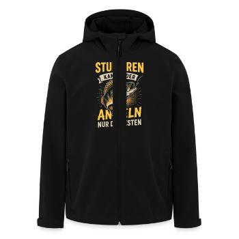 Pêcher au lieu d’étudier – Drôle de dicton - Veste softshell homme en polyester recyclé Stanley/Stella - noir - Devant - AI Model Male 185 light (185cm)