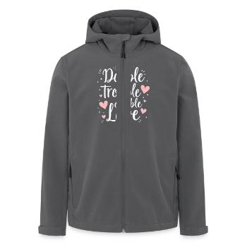Zwilling Mama Leben Doppelter Ärger Eltern Macht - Recycelte Männer Softshell-Jacke von Stanley/Stella - Anthrazit - Vorne - AI Model Male 185 light (185cm)