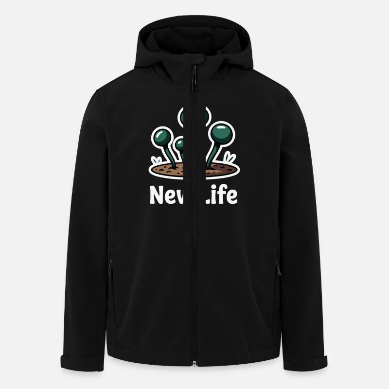 SPOREN, NEUES LEBEN - Recycelte Männer Softshell-Jacke von Stanley/Stella - Schwarz