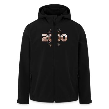 Limited 2000 Edition Retro Geburtstag Geschenk - Recycelte Männer Softshell-Jacke von Stanley/Stella - Schwarz - Vorne - AI Model Male 185 light (185cm)