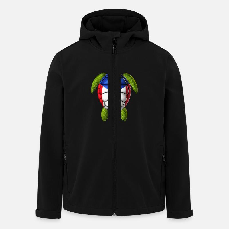 Puerto-Ricanische Schildkröte - Recycelte Männer Softshell-Jacke von Stanley/Stella - Schwarz