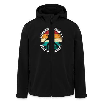 Javelin I Throw Things To Keep My Sanity - Men’s Recycled Softshell Jacket by Stanley/Stella - black - Front - AI Model Male 185 light (185cm)
