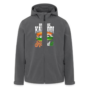 Kabaddi Inde Lutte - Veste softshell homme en polyester recyclé Stanley/Stella - charbon - Devant - AI Model Male 185 light (185cm)