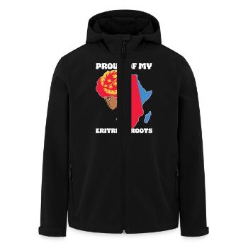 Stolz Auf Meine Eritreischen Wurzeln - Recycelte Männer Softshell-Jacke von Stanley/Stella - Schwarz - Vorne - AI Model Male 185 light (185cm)
