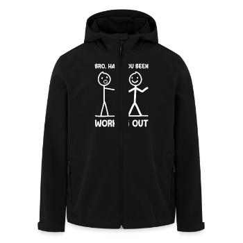 Working out Bodybuilding Bodybuilders Weight Lifting - Men’s Recycled Softshell Jacket by Stanley/Stella - black - Front - AI Model Male 185 light (185cm)