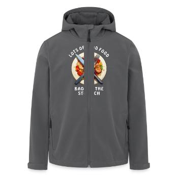 BEAUCOUP DE BONNE NOURRITURE MAUVAISE POUR L’ESTOMAC - Veste softshell homme en polyester recyclé Stanley/Stella - charbon - Devant - AI Model Male 185 light (185cm)