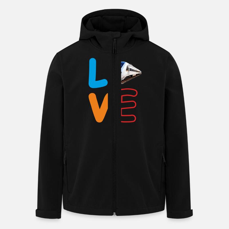 TRAIN DE L’AMOUR - Veste softshell homme en polyester recyclé Stanley/Stella - noir