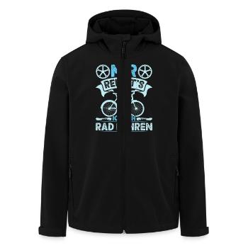 Radfahren MIR REICHT'S ICH GEH RAD FAHREN Lustiges - Recycelte Männer Softshell-Jacke von Stanley/Stella - Schwarz - Vorne - AI Model Male 185 light (185cm)