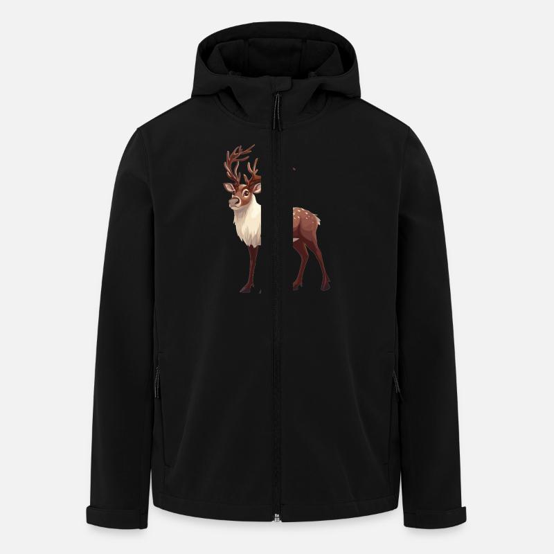 Rentiere Rentier - Recycelte Männer Softshell-Jacke von Stanley/Stella - Schwarz