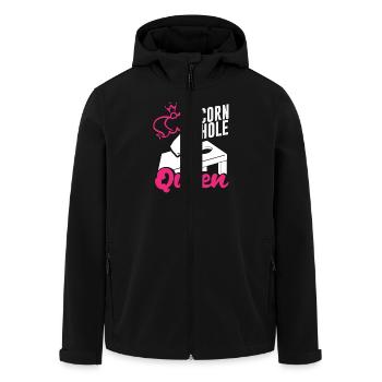 Cornhole Königin Spieler - Recycelte Männer Softshell-Jacke von Stanley/Stella - Schwarz - Vorne - AI Model Male 185 light (185cm)