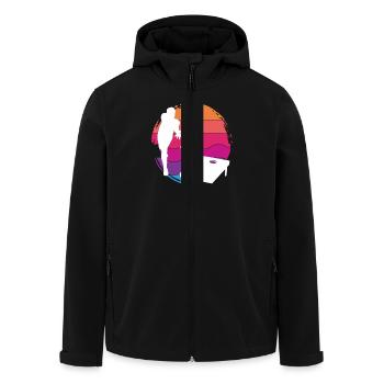 Cornhole Player Sunset Silhouette - Veste softshell homme en polyester recyclé Stanley/Stella - noir - Devant - AI Model Male 185 light (185cm)
