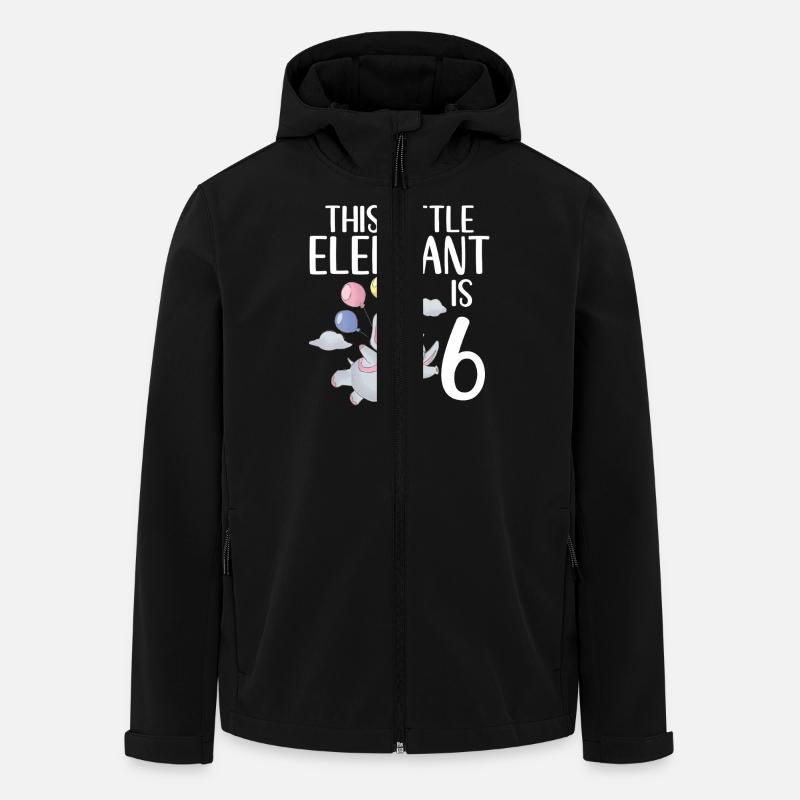 Elephant Lovers Gifts - Men’s Recycled Softshell Jacket by Stanley/Stella - black
