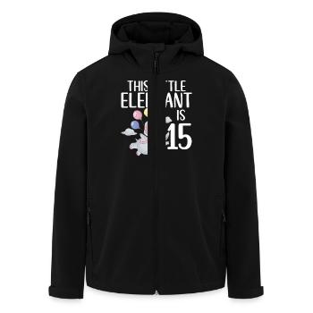 Elephant Lovers Gifts - Recycelte Männer Softshell-Jacke von Stanley/Stella - Schwarz - Vorne - AI Model Male 185 light (185cm)