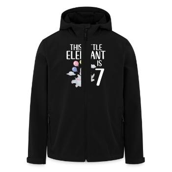 Elephant Lovers Gifts - Recycelte Männer Softshell-Jacke von Stanley/Stella - Schwarz - Vorne - AI Model Male 185 light (185cm)