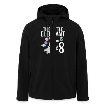 Elephant Lovers Gifts - Recycelte Männer Softshell-Jacke von Stanley/Stella - Schwarz - Vorne - AI Model Male 185 light (185cm)