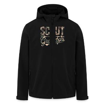 Scout Guide Scout Camping - Men’s Recycled Softshell Jacket by Stanley/Stella - black - Front - AI Model Male 185 light (185cm)