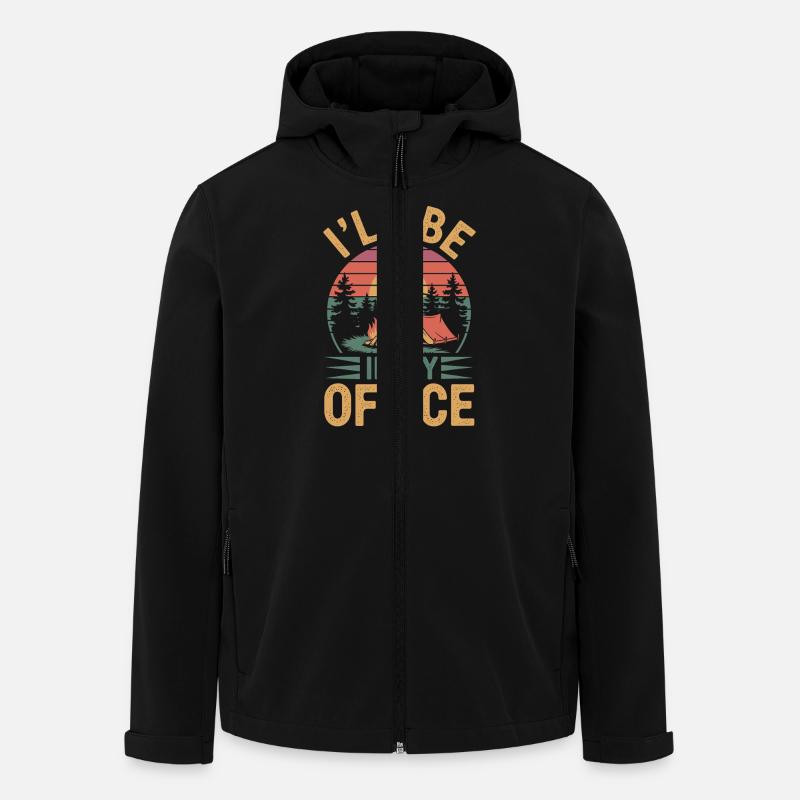 Scout Guide Scout Camping - Men’s Recycled Softshell Jacket by Stanley/Stella - black