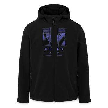 Rotäugiger Laubfrosch Regenwald Amphibie - Recycelte Männer Softshell-Jacke von Stanley/Stella - Schwarz - Vorne - AI Model Male 185 light (185cm)