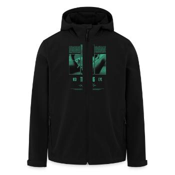Rotäugiger Laubfrosch Regenwald Amphibie - Recycelte Männer Softshell-Jacke von Stanley/Stella - Schwarz - Vorne - AI Model Male 185 light (185cm)